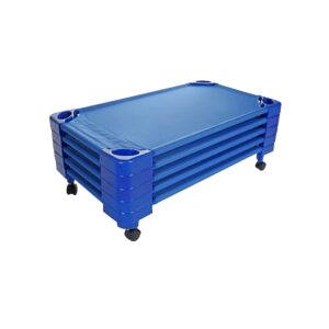 pearington stackable standard naptime cot, blue (set of 5)