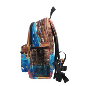 Animals on Noah's Ark Toddler Backpack for Kids-Boy's/Girl's Cute Children Kindergarten School Book Bag with Chest Strap