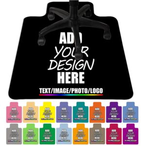 TOPDIY Personalized Gaming Chair Mat, Custom Office Chair Mats, Add Your Text Image Logo 36inchx48inch