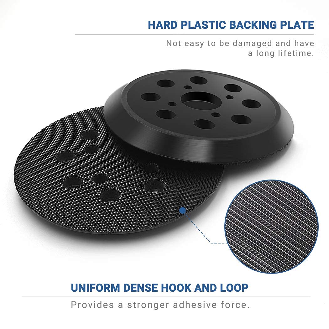 5 Inch Hook and Loop Sanding Pad Replacement, Compatible with Ridgid R2600,R2601 Random Orbit Sander