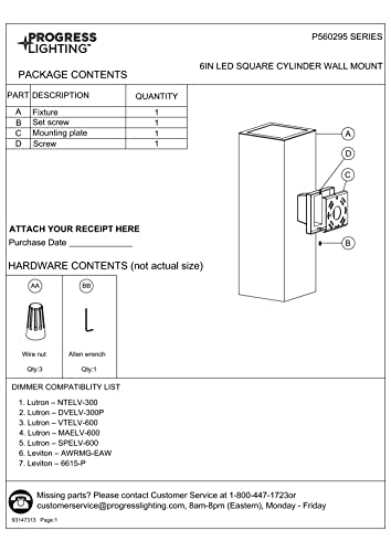 Outdoor 6 in.LED Square Cast Aluminum Modern Cylinder with Up and Down Light Wall Lantern Antique Bronze