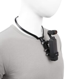 PellKing Neck Mount Holder Compatible with DJI Pocket 2 and DJI Osmo Pocket 1, with Frame Extension Arm POV Chest Holder Acceeories for First-View Shooting