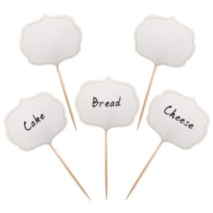 blue top 50 pieces cupcake picks blank toothpick flags cake toppers cheese markers buffet labels for charcuterie board food tags toothpick signs,wedding,birthday party and dinner decorations supplies.
