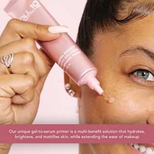 Doll 10 Smooth Assist Smooth Solution Pore Refining Primer - Mattifying Moisturizing Brightening Facial Serum that Extends Makeup, Blurs Pores & Texture