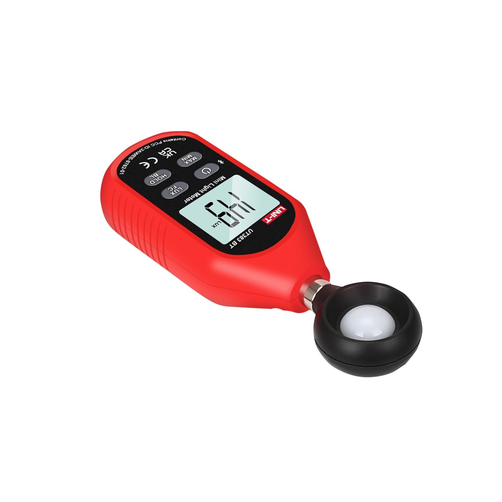 UNI-T Light Meter UT383BT Lux Meter Lumens Digital Illuminance Meter 0~199900 Lux (0~18500 FC) Foot Candles Luxmeter for Film Photography Plants Photometer Lighting Intensity Brightness Measurement