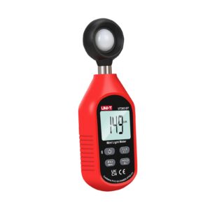 UNI-T Light Meter UT383BT Lux Meter Lumens Digital Illuminance Meter 0~199900 Lux (0~18500 FC) Foot Candles Luxmeter for Film Photography Plants Photometer Lighting Intensity Brightness Measurement