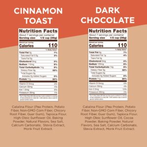 Catalina Crunch Cereal Variety Pack, Cinnamon Toast & Dark Chocolate (2 Flavors) | Low Carb, Zero Sugar, Gluten & Grain Free, Fiber | Vegan Snacks, Protein Snacks | Breakfast Protein Cereal | Keto Friendly