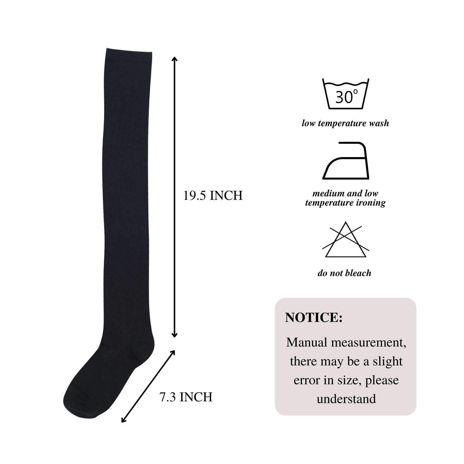 Intgoodluckycc Thigh High Socks, Long Knee High Socks for Women, Cute Womens Over The Knee Socks Stockings (3 Pairs, Mixed Colors 4)