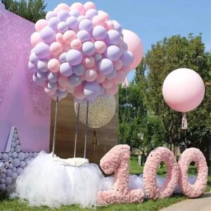 18 inch Pastel Pink Balloons, 15 pcs Big Thicker Baby Pink Latex Balloons for Birthday Wedding Baby Shower Party Decorations (Pastel Pink)