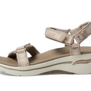 Skechers Women's River Sandal, Taupe, 8