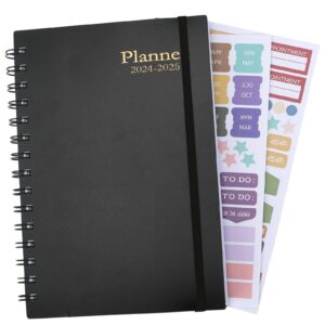 2024-2025 planner weekly and monthly, 18 month academic daily planner january 2024- june 2025, 2024spiral planner with hardcover, thick paper, 5.7" x 8.3