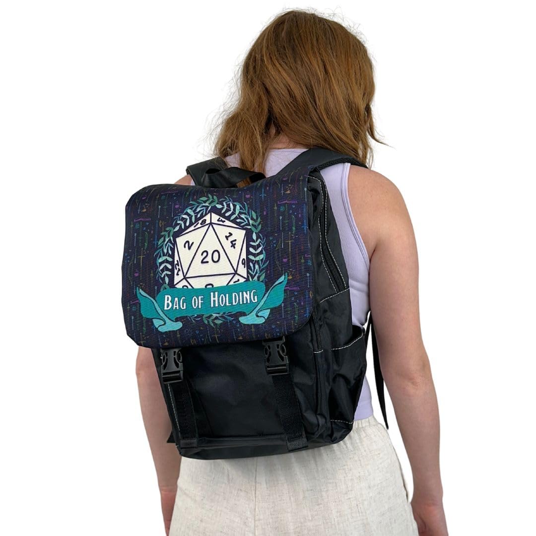 Adventurer's Forge Dnd Backpack Bag of Holding Tabletop RPG Casual Shoulders Backpack, Dungeons and Dragons (D&D) Accessory for DM & Player Gear, and Books