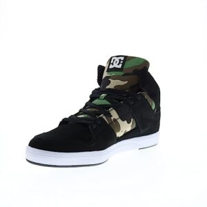 dc cure casual high-top skate shoes sneakers black/camo 1 11 d (m)