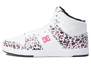 dc cure high top women's skate shoes sneaker black/leopard 7 b - medium