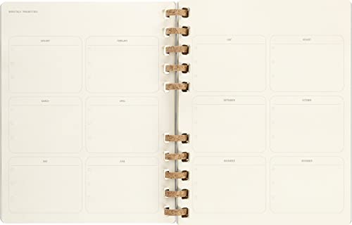 Moleskine Spiral 12 Month 2023 Solar Year Planner, Hard Cover, XXL (8.25" X 11.75"), Smoke