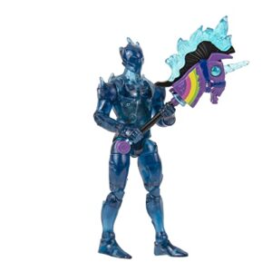 fortnite zero (master grade) - 4-inch articulated light up figure with harvesting tool, back bling, and weapons