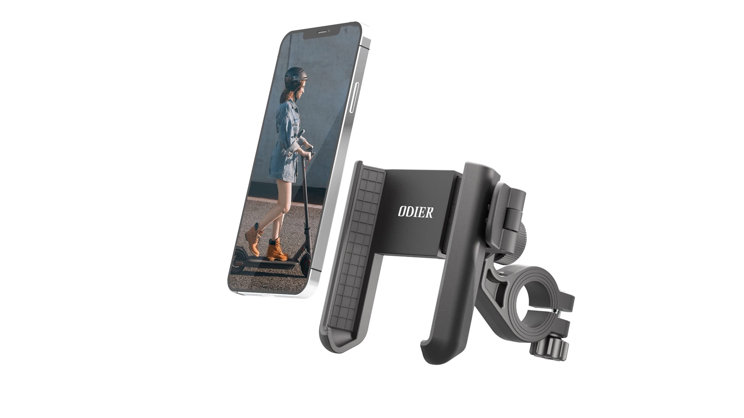 M365 Pro Scooter Phone Mount, Segway Ninebot Adjustable Handlebar Phone Holder, Fits All iPhone's, Samsung Galary,iPhone 12 Pro Max,13 Pro,11,X, All Cellphone 3.5-7inches, 360° Rotation