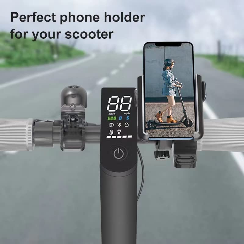 M365 Pro Scooter Phone Mount, Segway Ninebot Adjustable Handlebar Phone Holder, Fits All iPhone's, Samsung Galary,iPhone 12 Pro Max,13 Pro,11,X, All Cellphone 3.5-7inches, 360° Rotation