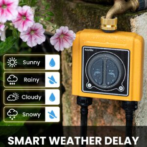 RAINPOINT Sprinkler Timer, WiFi Hose Timer, Smart Water Timer for Garden, Drip Irrigation Controller System with Wi-Fi Hub Automatic Manual Watering, Alexa APP Voice Control, V2, 2023 Release