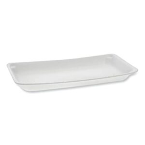 Pactiv Evergreen Supermarket Tray, 10P, 10.75 x 5.5 x 1.2, White, Foam, 400/Carton