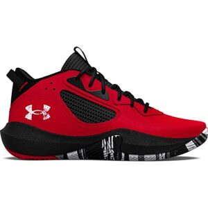 Under Armour Unisex Lockdown 6 Basketball Shoe, Red, 10, US