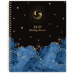 2024-2025 Monthly Planner/Calendar - 2 Years Monthly Planner 2024-2025, 9" x 11", Jan 2024 - Dec 2025, 2024 Planner with 24 Month Tabs, Twin-Wire Binding, Two-Side Pocket, Inspirational Quotes + Notes