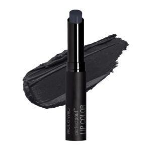 wet n wild perfect pout lipstick, black power outage vegan | gluten-free | cruelty-free | lip color