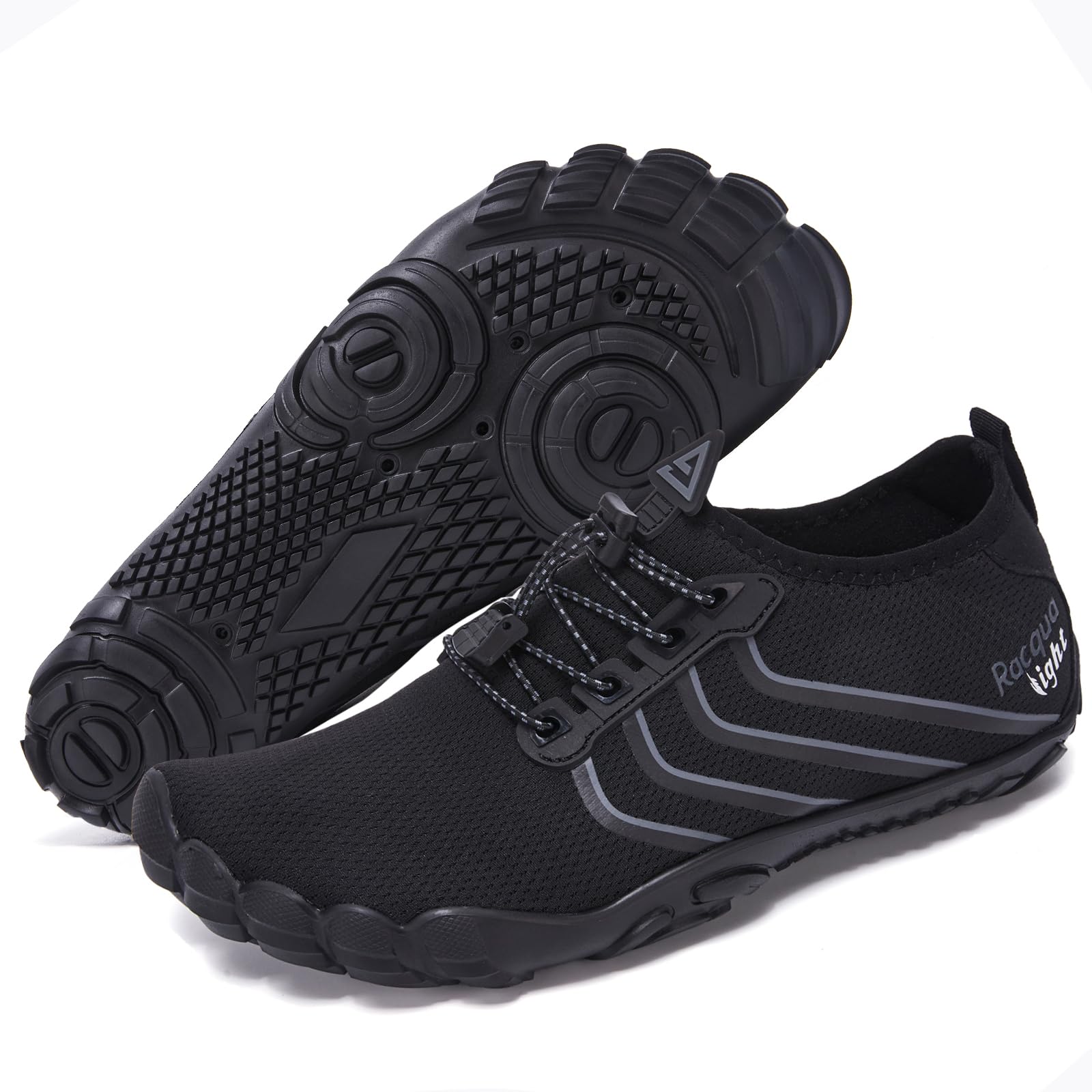 Racqua EVA Sole Ultra Light Water Shoes Men Black/Grey 13 Women/12 Men