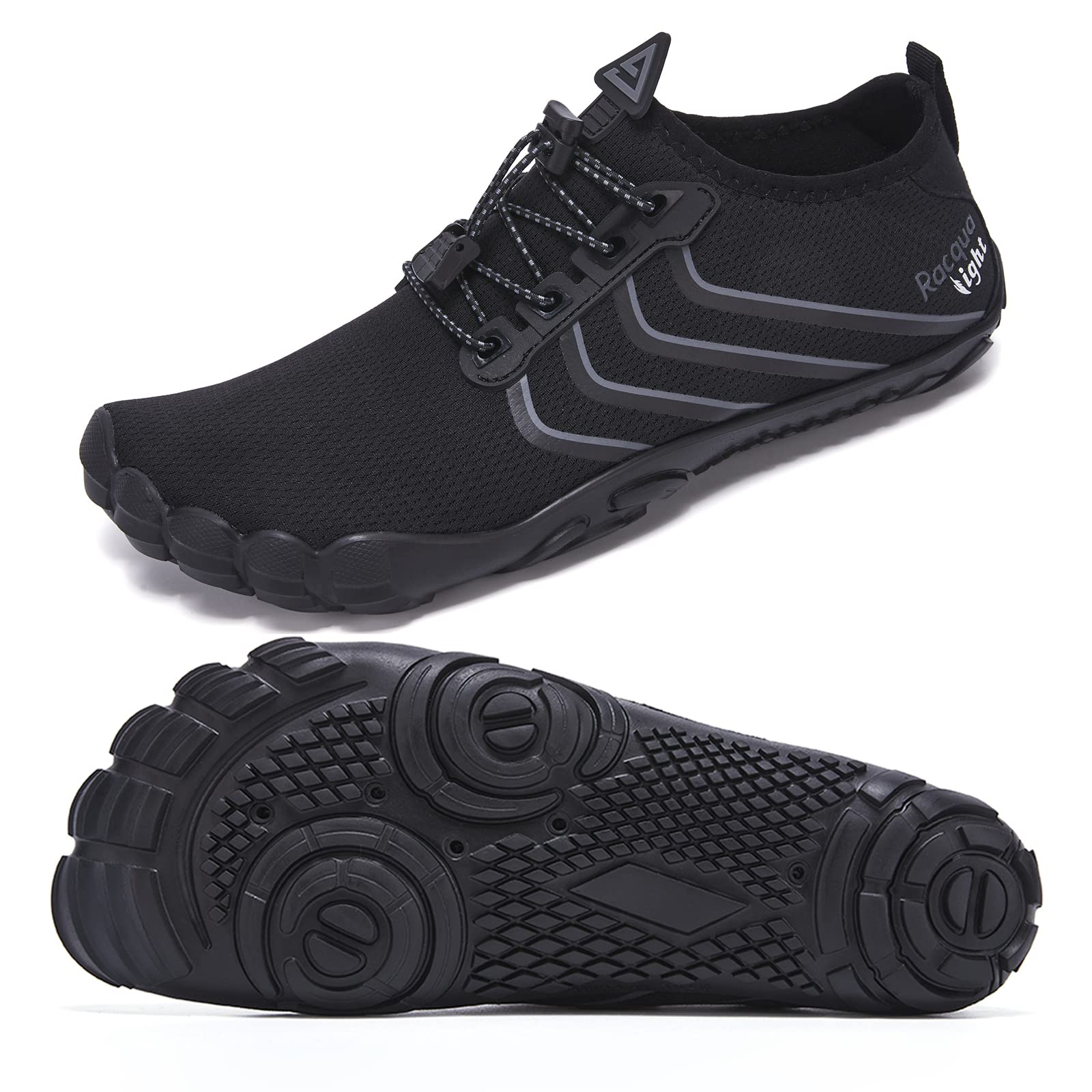 Racqua EVA Sole Ultra Light Water Shoes Men Black/Grey 13 Women/12 Men