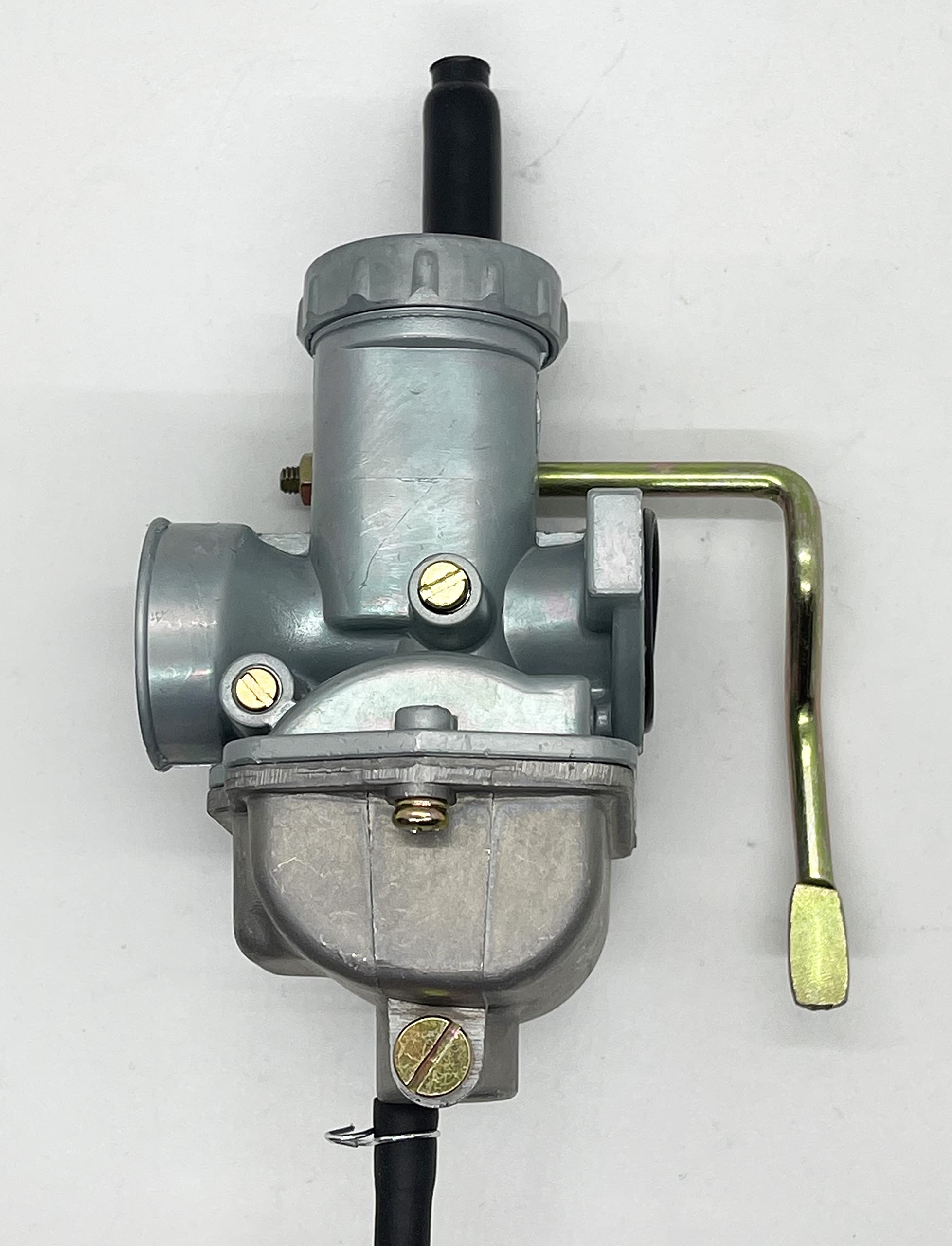 KDSG PZ16 Carburetor with Extended Metal Hand Choke Lever for Kazuma 50cc-110cc 4 stroke ATVs Scooters, Mopeds, Dirt Bikes, and Go Karts, PZ16 Long Lever Carb