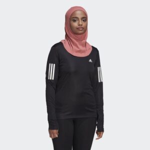 adidas womens Run Icons 3-stripes Sport Hijab Wonder Red Medium