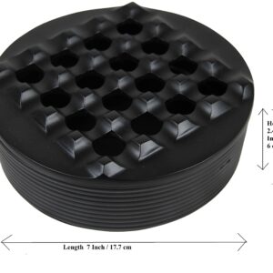 U.Like Relax Zone Aluminum Metal Cigar Ashtray with Lid For Men-Durable handcrafted 16 Holes Grid Design Ash Tray indoor and outdoor - Wind Resistant Round Cigars to Cigarillos, black (53)