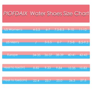 Water Shoes for Women and Men, Quick-Dry Beach Aqua Socks[Low Arch] Swim Shoes, Pool Water Socks with Foot Massage(Size 6-7, Red Blue)