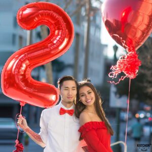 KatchOn, Big Red Number 2 Balloon - 40 Inch | 2nd Birthday Balloons for Two Fast Birthday Decorations | 2 Balloon Number for 2nd Birthday Decorations for Boys | Plim Plim Birthday Party Supplies