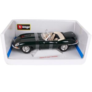 Bburago Jaguar E-Type Cabriolet 1/18 Diecast Model Car 12046 Green