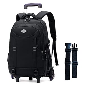 rolling backpack for boys elementary school bag with wheels travel trolley bag 2 wheels and 6 wheels