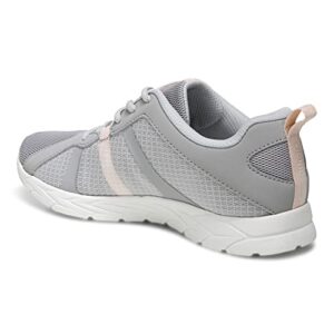 Vionic Women's Brisk Radiant Active Sneakers- Supportive Walking Shoes That Include Three-Zone Comfort with Orthotic Insole Arch Support, Sneakers for Women, Light Grey/Pink 9 Wide