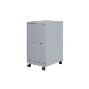 Hirsh Industries Space Solutions 18" D 2Drawer Mobile Metal Vertical File Cabinet Yellow/Goldfinch