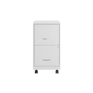 Hirsh Industries Space Solutions 18" D 2Drawer Mobile Metal Vertical File Cabinet Yellow/Goldfinch