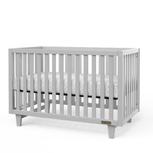 Child Craft Tremont 4-in-1 Convertible Crib, Baby Crib Converts to Day Bed, Toddler Bed and Full Size Bed, 3 Adjustable Mattress Positions, Non-Toxic, Baby Safe Finish (Gentle Gray)