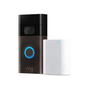 ring video doorbell - venetian bronze with ring chime (2020 release)
