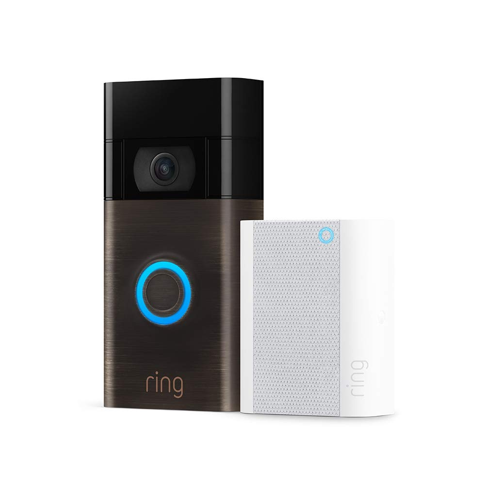 Ring Video Doorbell - Venetian Bronze with Ring Chime (2020 release)