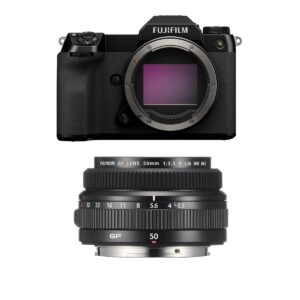 fujifilm gfx50s ii medium format camera with gf 50mm f/3.5 r lm wr lens