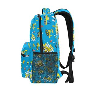 Cute Car Cartoon Excavator Backpack Bookbags Daypack Kids Girls Boys Blender Backpacks Laptop Bags School Purse Travel Sports Water Resistant Men Women