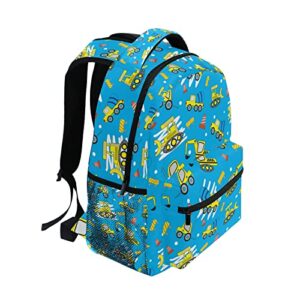 Cute Car Cartoon Excavator Backpack Bookbags Daypack Kids Girls Boys Blender Backpacks Laptop Bags School Purse Travel Sports Water Resistant Men Women