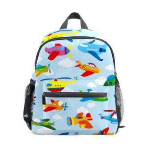 zxivgoqfr schoolbag for boys girls cute kid's toddler backpack cute cartoon airplane helicopter pattern kindergarten bag