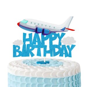 lecakto airplane birthday cake topper,airplane travel themed birthday party decorations for kids birthday party,kids plane theme party baby shower