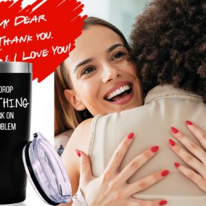 Let Me Drop Everything And Work On Your Problem Travel Mug Tumbler.Work Gifts.Office Gifts for Boss,Coworker,Colleague, Manger. Birthday Christmas Gift for Men Women Office Friend(20oz Black)