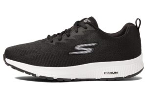 skechers women's go run consistent-energize sneaker, black/white, 8.5