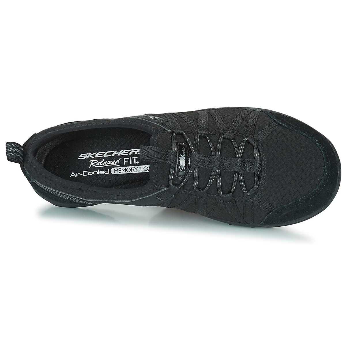 Skechers Women's Relaxed Fit, Breathe-Easy Rugged Sneaker, Black, 9 M US